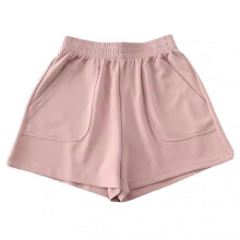 (L, Pink) Summer Shorts Women\'s Casual High Wasit Cotton Shorts Student Harajuku Solid Loose