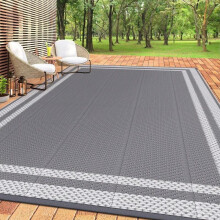 (Gray., 150*240cm) Outdoor Carpet and 4 Ground Nails, Waterproof Double-sided Carpet Suitable for Terraces, Rv Camping and Outdoor Areas, Decks, Balconies