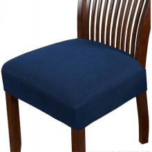 (Grey) 2pcs Dining Chair Seat Cover Stretch Spandex Chair Seat Covers Chair Seat Cushion Slipcove