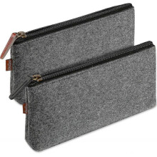 Pencil Bag Pen Case, Felt Students Stationery Pouch Zipper Bag for Pens, Pencils, Highlighters, Gel Pen, Markers, Eraser And Other School Supplies -2
