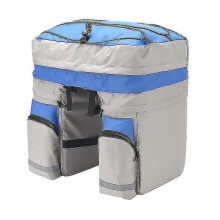 (blue) 60l Mtb Bicycle Trunk Bag Luggage Pouch Back Seat Double Bread
