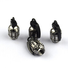 (12) 4 stuks universele granaatventieldoppen voor auto's, motorfietsen, aluminium ventieldoppen, autostyling