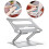 (Silver) Laptop Stand Adjustable Notebook Stand Collapsible Laptop Stand Vented Laptop Stand Foldable Lightweight 1