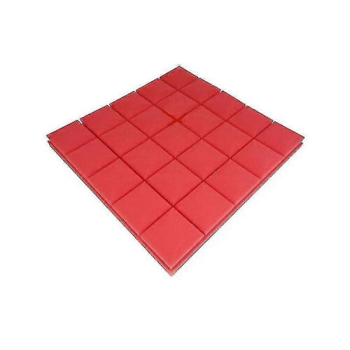 (Red) Acoustic Foam Soundproof Foam Wedge Protective Sponge