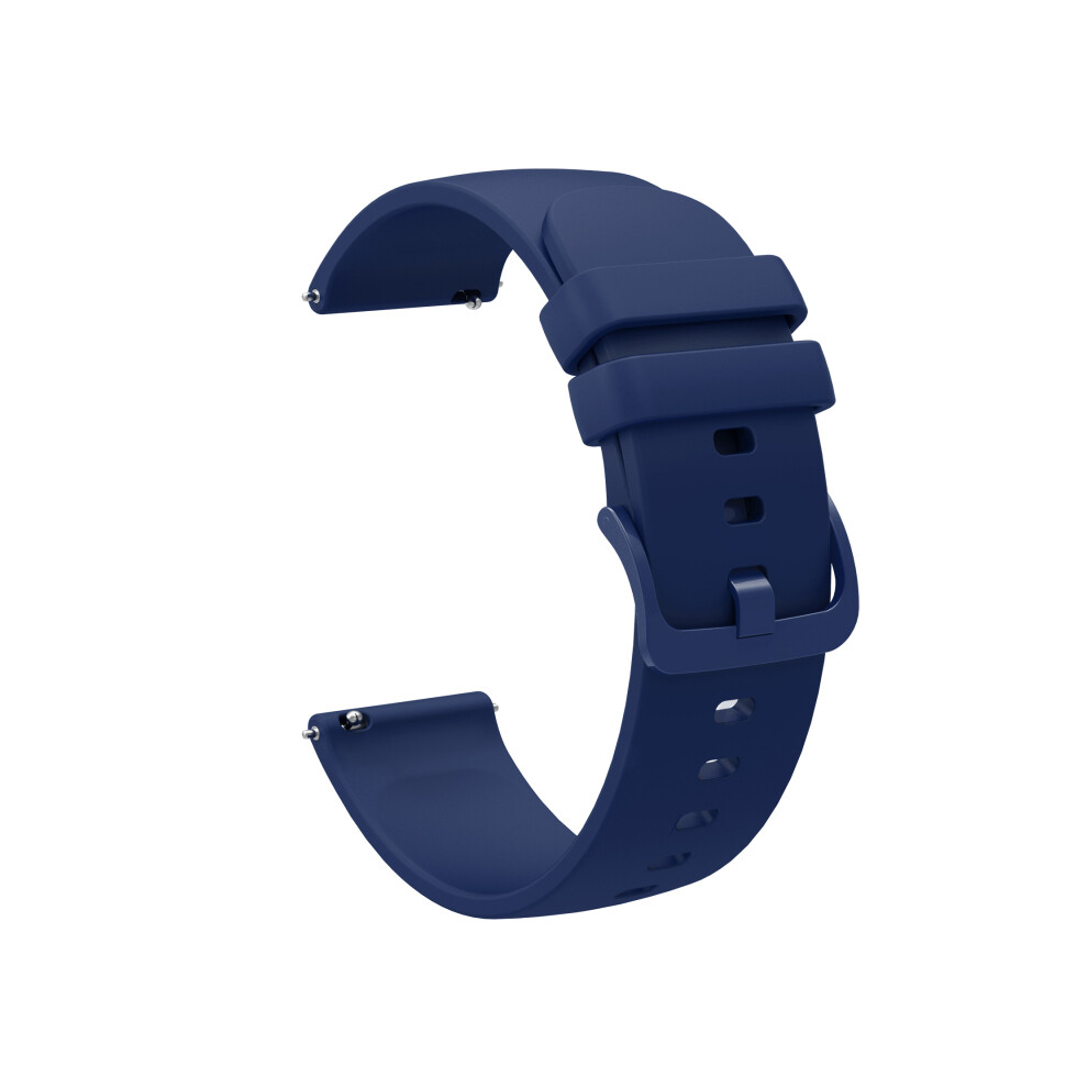 Bracelet de montre en silicone souple (18 mm - bleu foncé) 18 mm, 20 mm, 22 mm pour Garmin Vivoactive