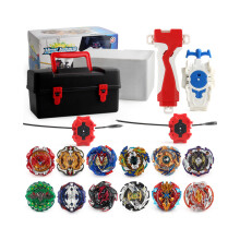 (Negro) Atractivo Xd16821a Mini juego de peonza Colección de aleación de 17 piezas con caja de almacenamiento
