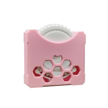 (Rosa + blanco) Juguete antiestrés con rueda de clic negra y azul para aliviar el estrés