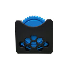 (Negro + Azul) Juguete antiestrés con rueda de clic negra y azul para aliviar el estrés