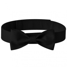 (M, Black) Dog Neck Tie Solid Color Adjustable Head Wear Pet Bow Collar Dog Accessories For Wedding Party