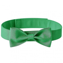 (M, Green) Dog Neck Tie Solid Color Adjustable Head Wear Pet Bow Collar Dog Accessories For Wedding Party