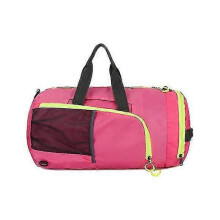 (Rose red) Waterproof Backpack Dual-use Folding Backpack Outdoor Hiking Bag Portable Travel Bag