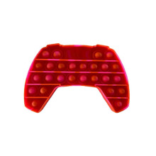 (Rosa roja) Push Pop It Fidget Toy Stress Relief Juego de mano Gamepad