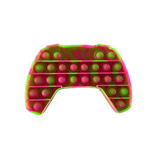 (Rosa verde) Push Pop It Fidget Toy Stress Relief Juego de mano Gamepad