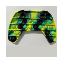 (Amarillo verde) Push Pop It Fidget Toy Stress Relief Juego de mano Gamepad