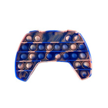 (Rosa azul) Push Pop It Fidget Toy Stress Relief Juego de mano Gamepad