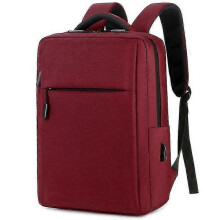 (Red) Men's Backpack, Business Casual Commuter Fashion Computer Bag