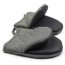 1 Pair Short Oven Mitts, Heat Resistant Silicone Kitchen Mini Oven