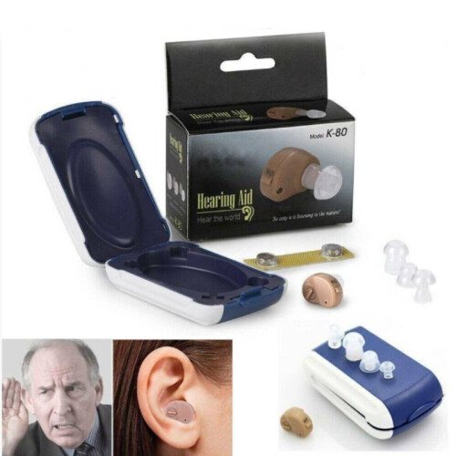 Pair 1 Invisible Mini Ear Hearing Aid Enhancer Amplifier Sound Voice Set Loudly