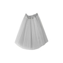 (One Size, Gray) Skirt Womens Pleated Gauze Short Adult Tutu Dancing