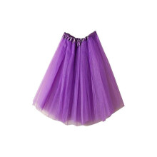 (One Size, Purple) Skirt Womens Pleated Gauze Short Adult Tutu Dancing