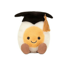 14CM Dr. Egg wearing graduation cap plush toy Graduation gift for girls