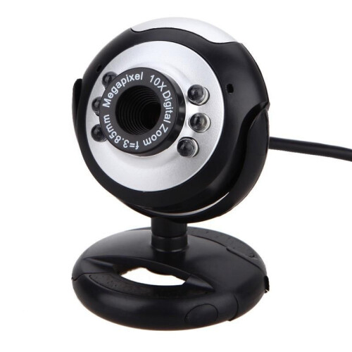 Webcam 6led Web Cam Camera With Builtin Mic For Desktop Pc Laptop