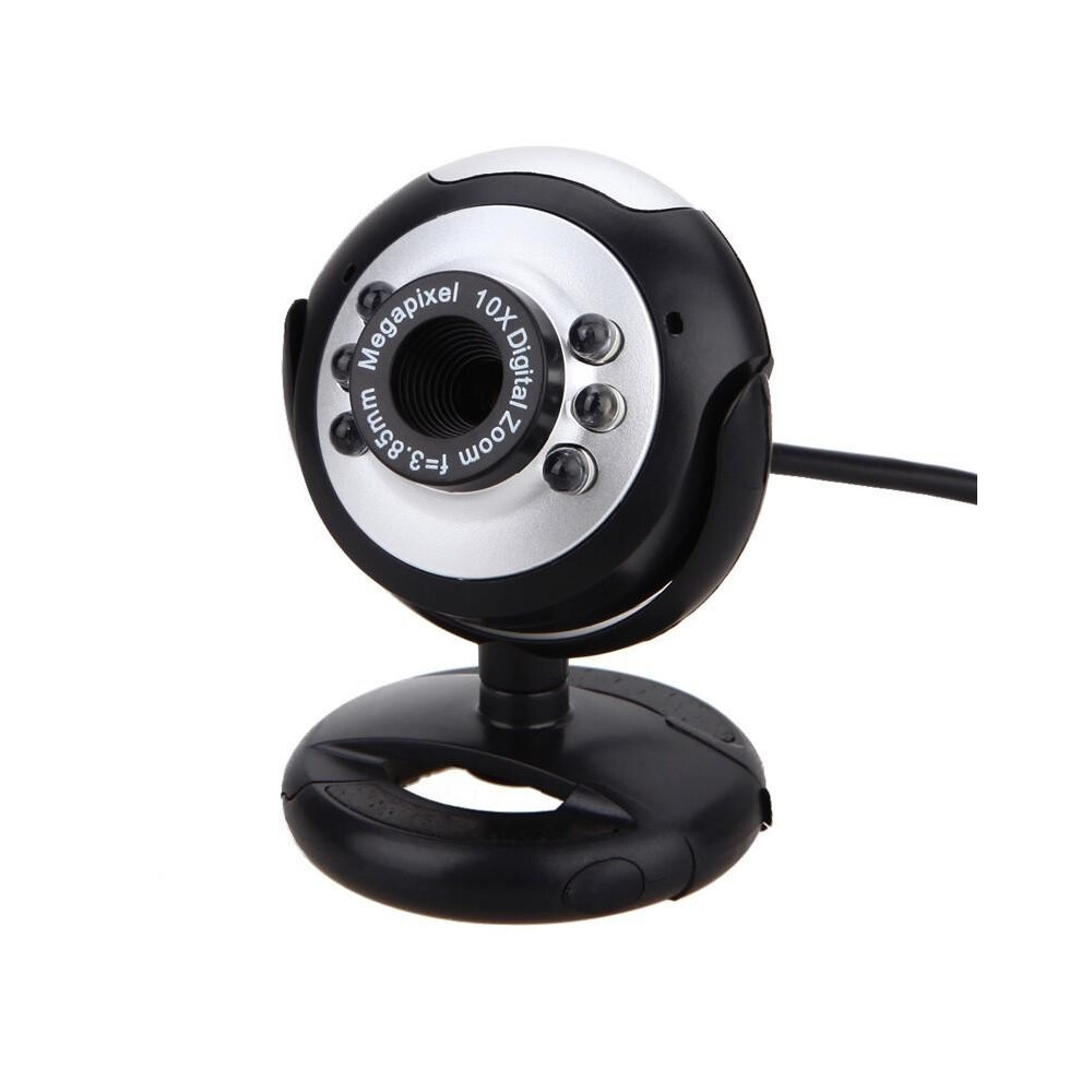 Webcam 6led Web Cam Camera With Builtin Mic For Desktop Pc Laptop