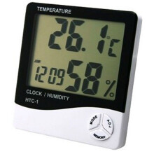 Temperature Digital Lcd Humidity Meter Clock Indoor Hygrometer Thermometer Nice