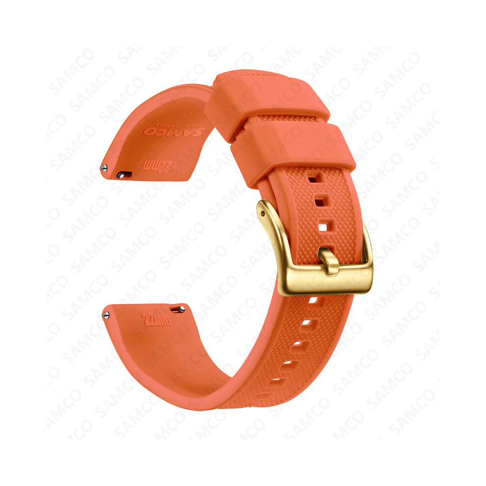 Bracelet de montre en caoutchouc à dégagement rapide (22 mm - Portland Orange 2) - Bracelet de montre
