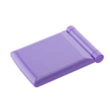 (Purple) Folding Cosmetic Makeup Portable Compact Pocket Mirror With 8 Lamps Led Lights