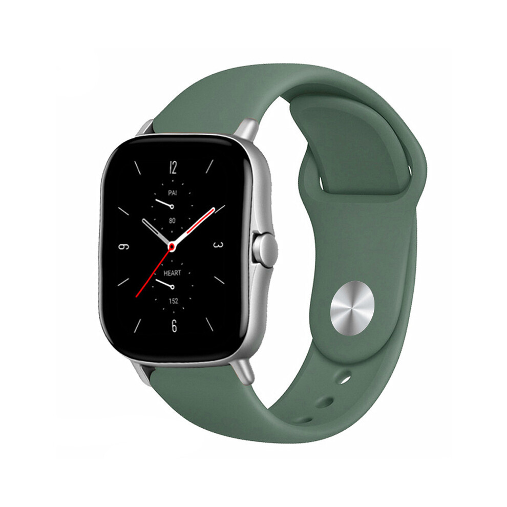 Bracelet de montre (vert aiguille de pin) 20 mm 22 mm pour montre connectée Amazfit GTS/2/3/GTS2/Mini/BIP/GTR