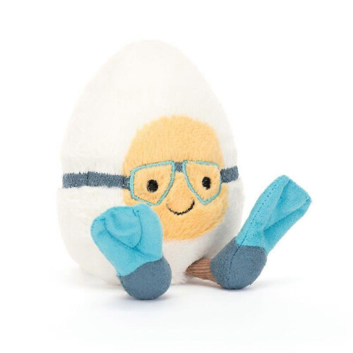 Diving Poached Egg 14cm Plush Toy Gift for Kids