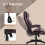 Vinsetto Vinsetto High Back 6 Points Vibration Massage Executive Office Chair, Brown 5
