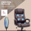 Vinsetto Vinsetto High Back 6 Points Vibration Massage Executive Office Chair, Brown 4