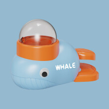 (Blue) Automatic Pet Whales Feeder Dogs Interactive Food Dispenser Training Toy Cute