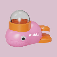 (Pink) Pet Automatic Whales Feeder Dogs Interactive Food Dispenser Training Cute Toy