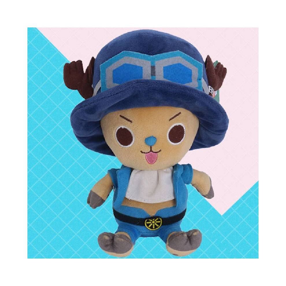 (Blue Chopper) Chopper One Piece Sabo Roronoa Zoro Plush Toy Cartoon Doll Kids Decoration Gift