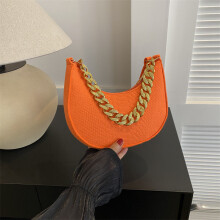 (Orange) Fashionforward Felt Medium Handbag With Chic Design Perfect For Casual Settings