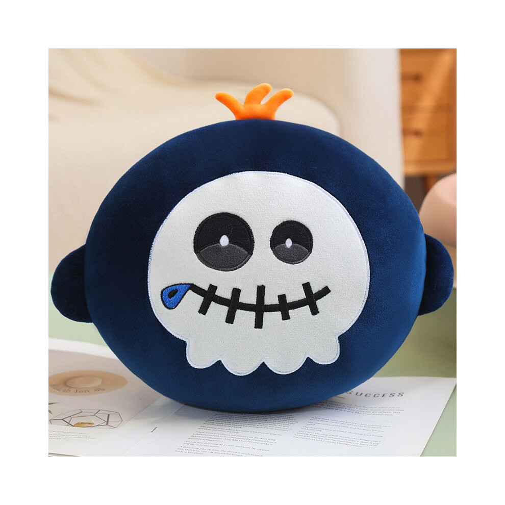 (Skull Pillow, 30cm/11.81in) Pumpkin Halloween Spider Bat Skull Plush Toy Pillow Gifts Decoration Children