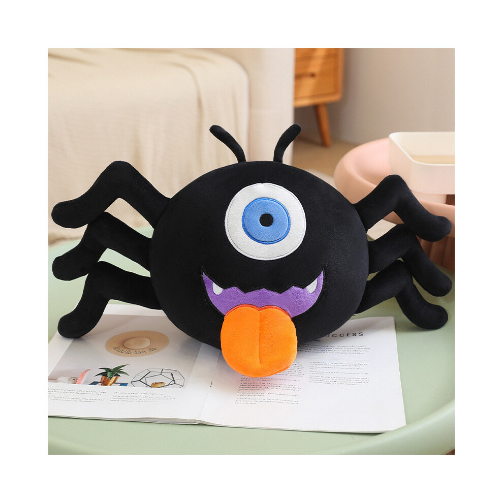 (Spider, 25cm/9.84in) Pumpkin Halloween Spider Bat Skull Plush Toy Pillow Gifts Decoration Children