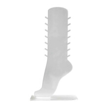 (Acrylic) 7 Tier Foot Shaped Jewelry Display Stand for Anklets Necklaces Shop Storage Rack with Base Retail Accessory Display