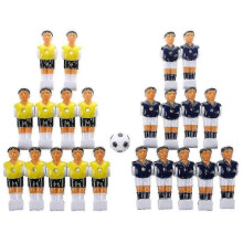 22pcs Foosball Replacement Players for Table Soccer Game,Includes Yellow and Royal Blue Figures with Ball,Fits Most Brands