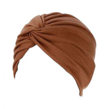 (coffee) Colorful Islamic Head Scarf for Women with Knot Design,Suitable for Various Brands