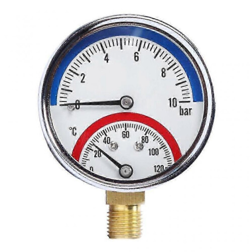 High-Quality Thermo-Manometer with G1/4 Connection for Floor Heating Systems