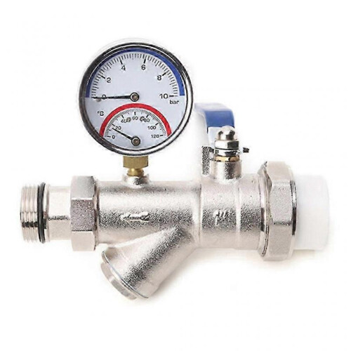 High-Quality Thermo-Manometer with G1/4 Connection for Floor Heating Systems 1