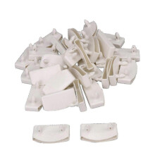 30 White Plastic Bed Slat End Caps with 55mm Inner Length for Bed Frame Replacement and Repair