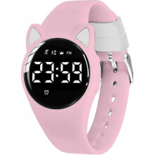 (10-Pink-Y) Digital Sports Watch for Kids Ages 5-12 with Fitness Tracker Alarm Stopwatch Waterproof No App Needed Children Activity Tracker