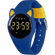 (22-BlueYellow-Y) Digital Sports Watch for Kids Ages 5-12 with Fitness Tracker Alarm Stopwatch Waterproof No App Needed Children Activity Tracker