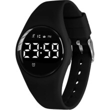 (06-Black) Digital Sports Watch for Kids Ages 5-12 with Fitness Tracker Alarm Stopwatch Waterproof No App Needed Children Activity Tracker