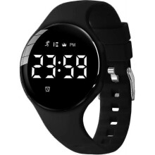(38-Black-A) Digital Sports Watch for Kids Ages 5-12 with Fitness Tracker Alarm Stopwatch Waterproof No App Needed Children Activity Tracker